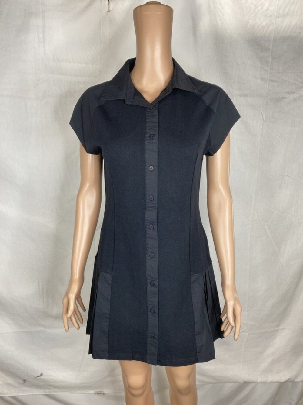 Sundays Womens Clio Cap Sleeve Mini Dress Size S Black